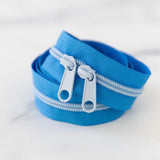 30" Colored Zipper - Clear Sky Blue