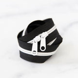 30" Colored Zipper - Black and White