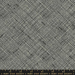 Memento Crosshatch Black Fabric by Carolyn Friedlander