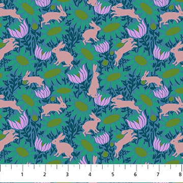 Mosaic Menagerie | Chase Jade | Fabric by Anna Maria