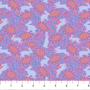 Mosaic Menagerie | Chase Lavender | Fabric by Anna Maria
