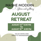 Mashe Quilting Retreat - August 13-16, 2026