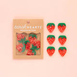 Strawberry Large 1" Buttons by Sarah Hearts