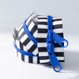 Black and White Striped Zipper - 30" Long