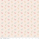 Riley Blake Hush Hush Stitched with Love Beige Fabric