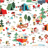 Shawn Wallace Happy Haven Main Print White Fabric
