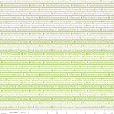 PREORDER Strawberry Shortcake Text Green Fabric by Riley Blake