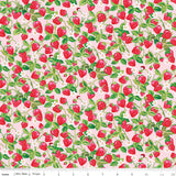 PREORDER Strawberry Shortcake Strawberries Pink Fabric by Riley Blake