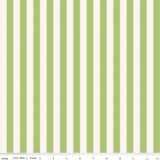 PREORDER Strawberry Shortcake Stripes Green Fabric by Riley Blake