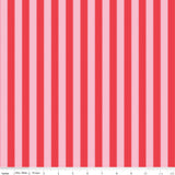 PREORDER Strawberry Shortcake Stripes Red Fabric by Riley Blake