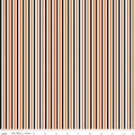 Riley Blake Stripes 1/8" Halloween Black and Orange Fabric