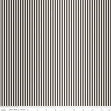 Riley Blake Stripes 1/8" Charcoal and Ivory Fabric