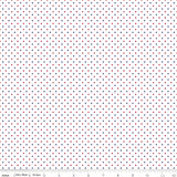 Riley Blake Patriotic Basics Swiss Dot Patriotic Fabric