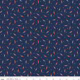 Riley Blake Patriotic Basics Pop Boom Bang Blue Fabric