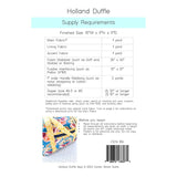 Holland Duffle Pattern by Center Street Quilts