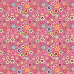 Poppie Cotton Calico Cowgirls Cowgirl Meadow Pink Fabric