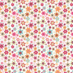 Poppie Cotton Calico Cowgirls Cowgirl Meadow White Fabric