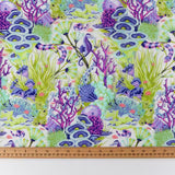 Tula Pink Floral Reef Reef What You Sew Vinyl Half Yard Cut