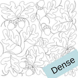 Oak Leaves and Acorns Pantograph- Dense