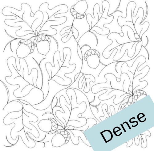 Oak Leaves and Acorns Pantograph- Dense