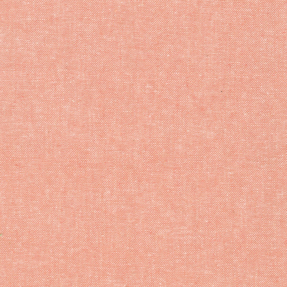 Robert Kaufman Essex Yard Dyed Coral Pink Linen Blend Fabric