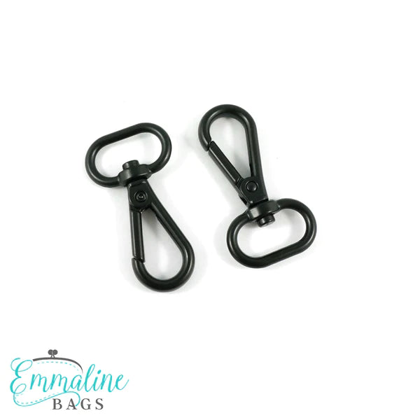 Emmaline Bags Swivel Snap Hook 3/4" Matte Black Set of 2