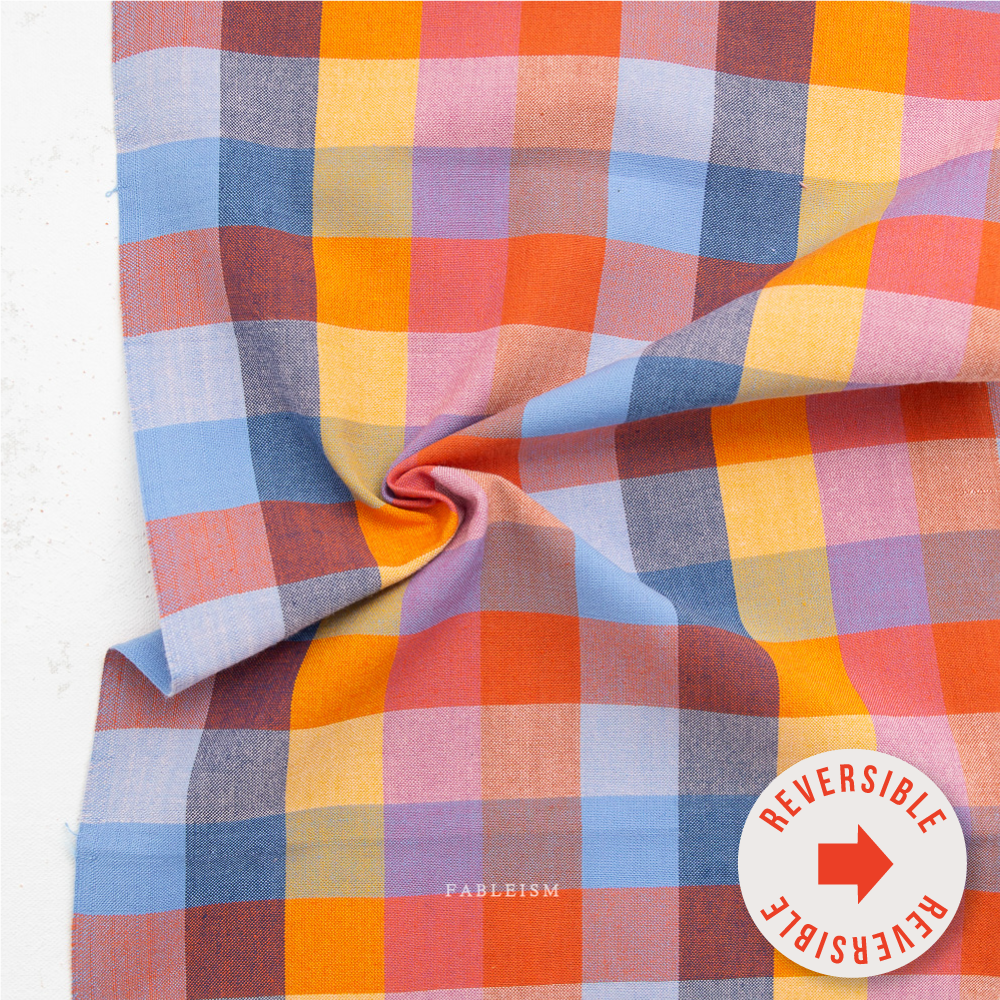 Fine and Dandy 1 Inch Happy Checkers Woven Fabric by Fableism