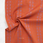 Fine and Dandy Deco Stripe Spice Woven Fabric by Fableism