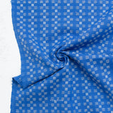 
Fine and Dandy Basket Weave Bright Blue Woven Fabric by Fableism
