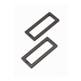 ByAnnie Rectangle Rings Flat 1.5" Matte Black Hardware Set of 2