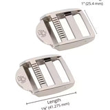 ByAnnie 1" Strap Adjuster Nickel Set of 2