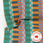 Happy Camper Broken Stripes Cabin Woven Fabric by Fableism