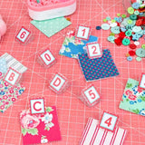 Lori Holt Pink AlphaClippies Labeled Clips