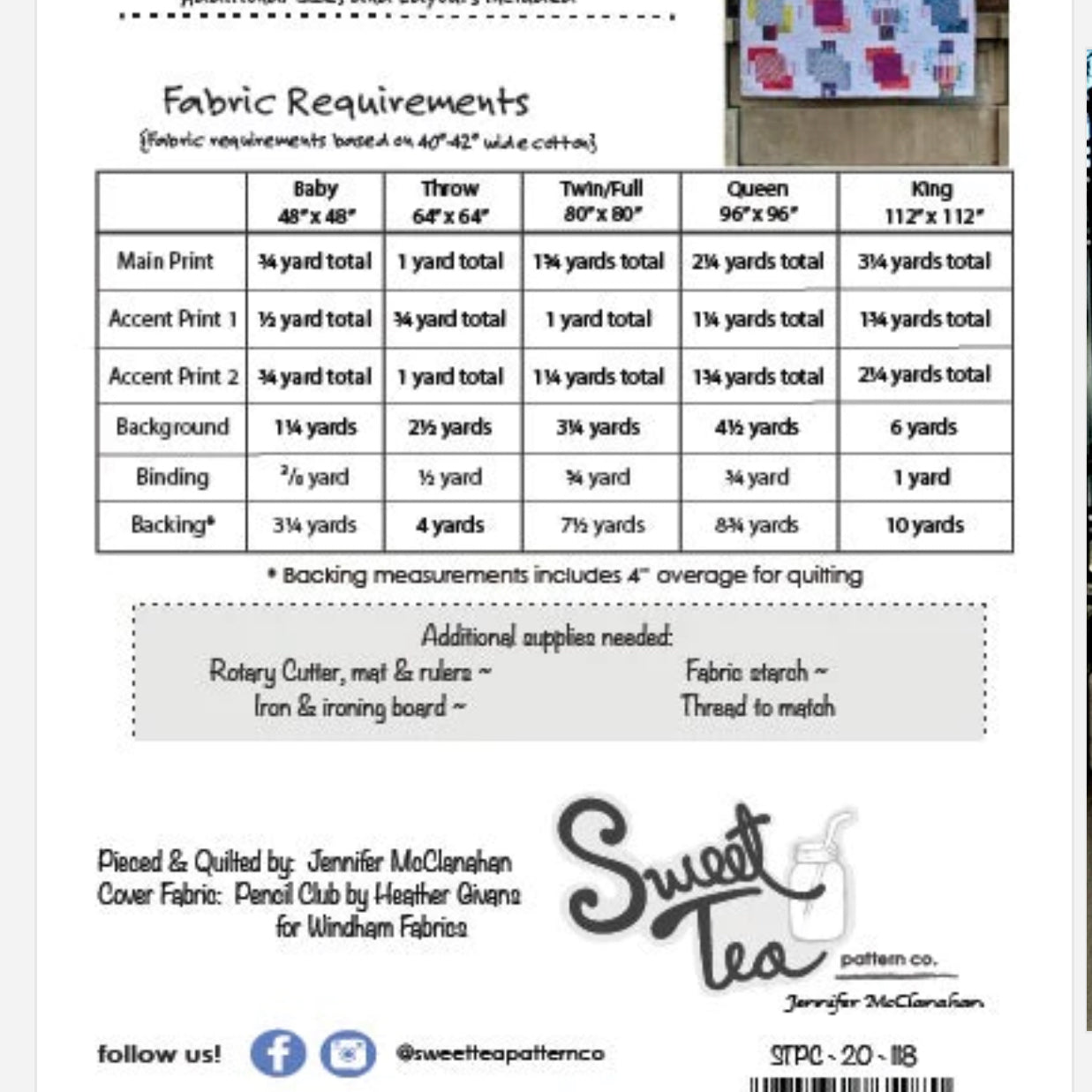 Scrapbooking Quilt Pattern by Sweet Tea Pattern Co.