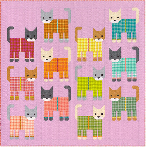 Elizabeth Hartman Cats in Pajamas Quilt Kit