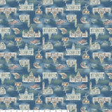 All Iowa Shop Hop 2026 Landmarks Blue Fabric