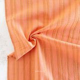 Lucky Loom Stitch Stripe Ginger Woven Fabric