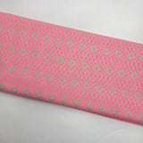 Lofi Linens Bitmapped Neon Pink Fabric by Ruby Star Society