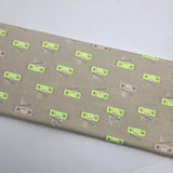 Lofi Linens Boom Khaki Fabric 16" REMNANT