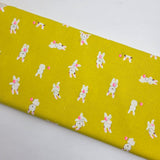 Lofi Linens Rabbeats Citron Fabric by Ruby Star Society
