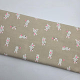 Lofi Linens Rabbeats Khaki Fabric by Ruby Star Society