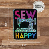 Sew Happy Sparkle Sticker