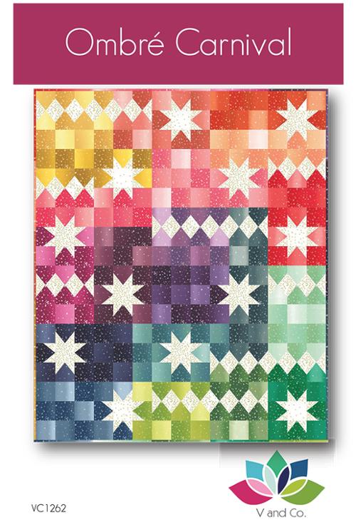 Ombre Carnival Quilt Pattern by V. and Co.
