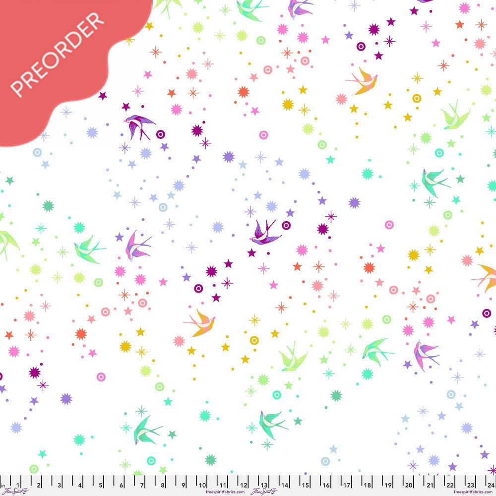 Tula Pink True Colors MINKY Fairy Dust White Fabric