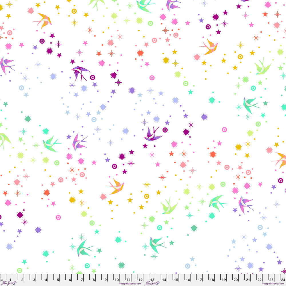 Tula Pink True Colors MINKY Fairy Dust White Fabric