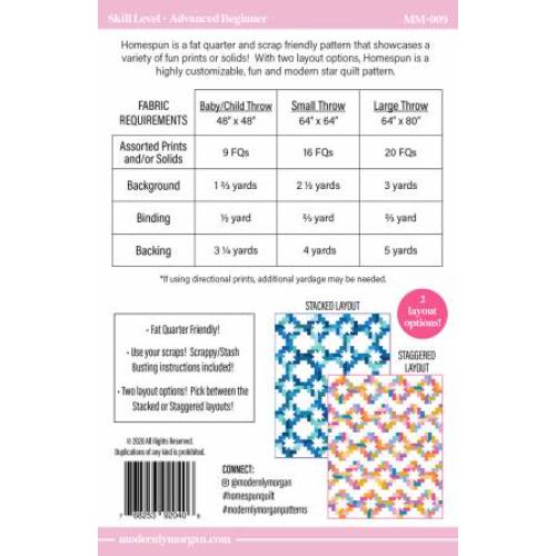 Homespun Quilt Pattern by Modernly Morgan