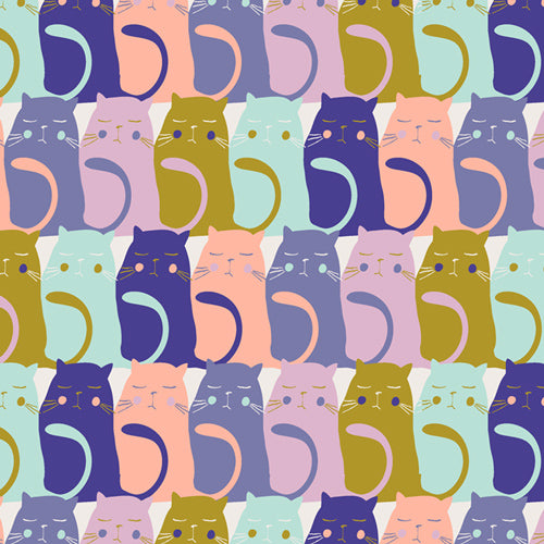 Jessica Swift Oh Meow! Catitude Slumber Cat Fabric
