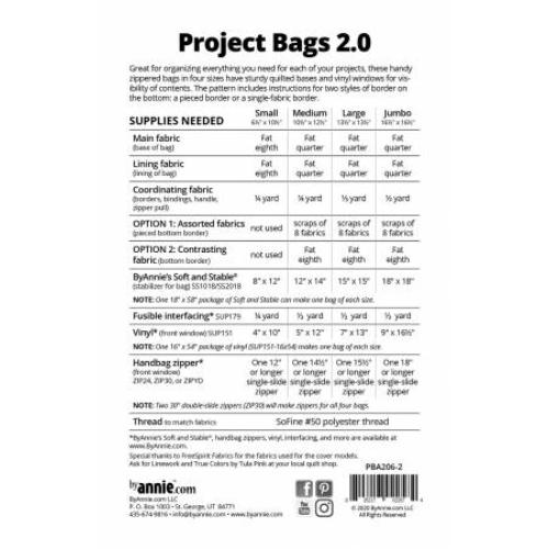 ByAnnie Project Bags 2.0 Bag Pattern