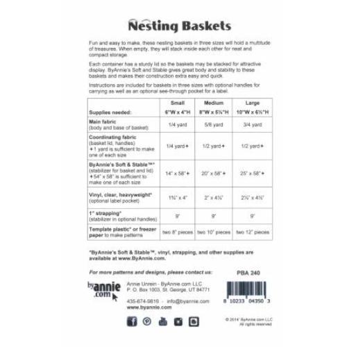 ByAnnie Nesting Baskets Pattern