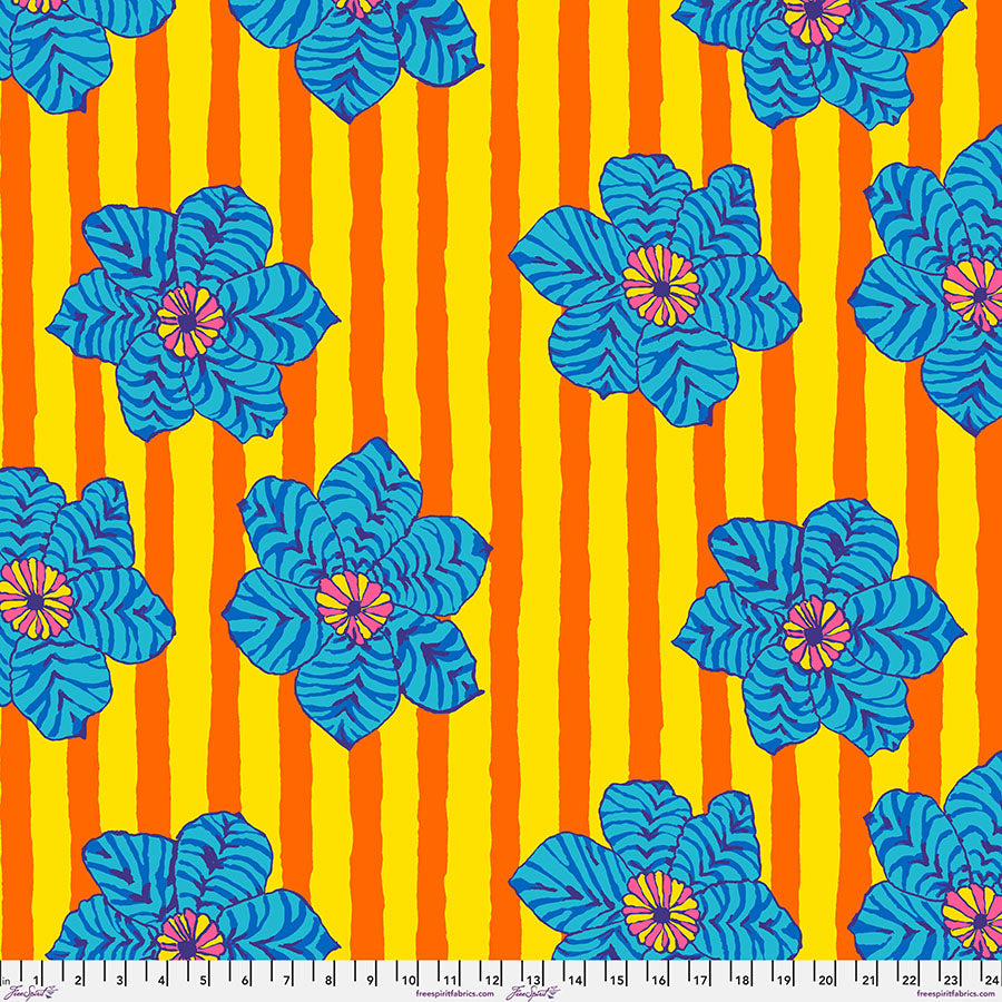 Kaffe Fassett Collective Aug 23 Zebra Lily Orange Fabric